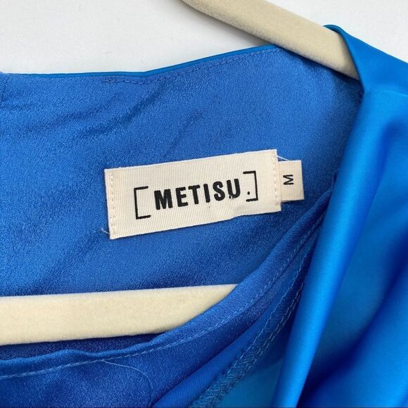 🐇 Metisu Dress Drape Electric Blue Size Medium - Picture 2 of 12
